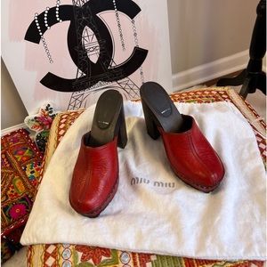Miu Miu platform clogs